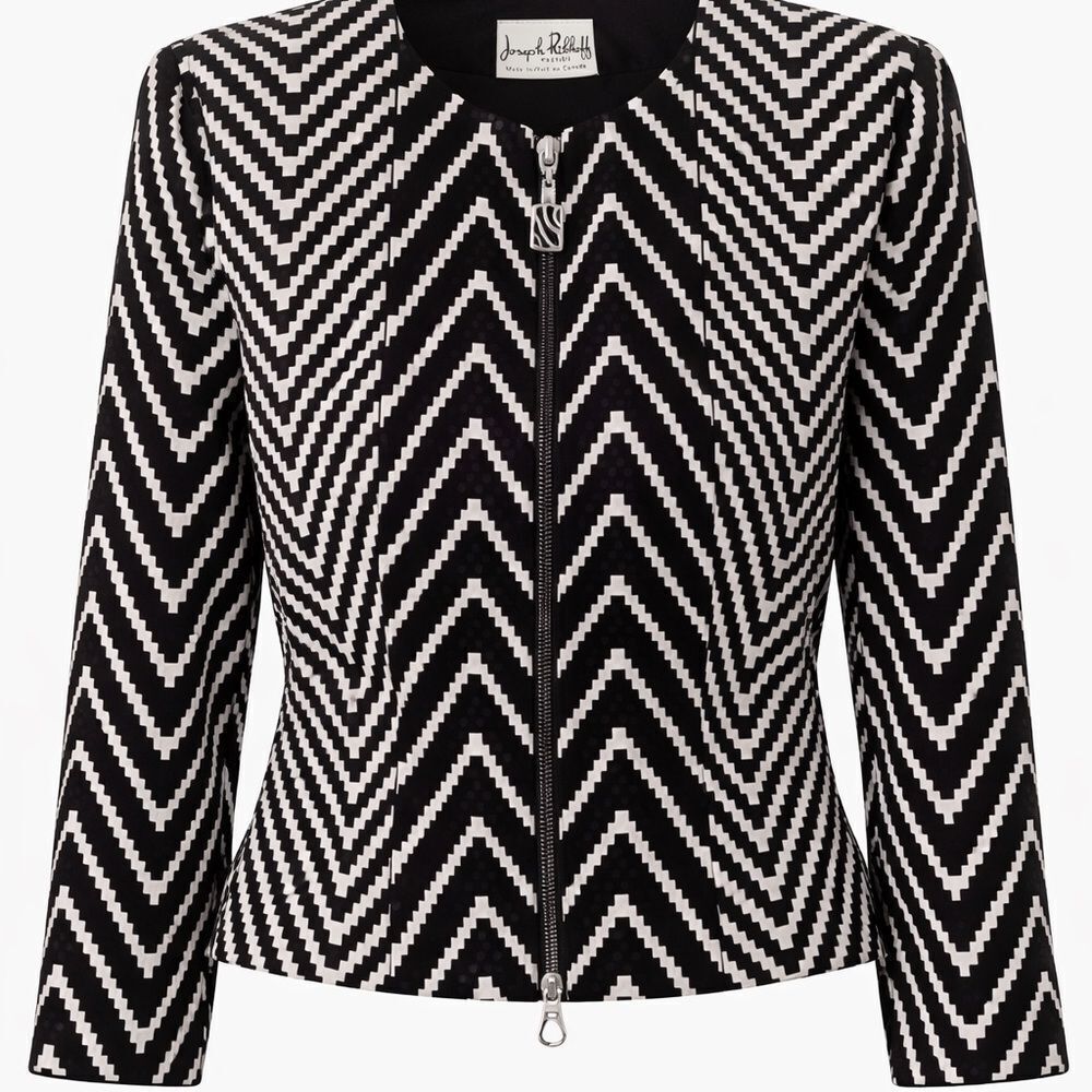 Joseph Ribkoff Trends Chevon Sequins Blazer NWOT